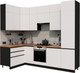 Миниатюра изображения товара Кухонный гарнитур ВерсоМебель Эко Премиум 1.4x2.7 левая (белый фасадный/ст. дуб вотан)