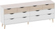 Миниатюра изображения товара Комод Мебельград Соната (белый фон/дуб сонома)