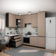 Миниатюра изображения товара Кухонный гарнитур ВерсоМебель Эко Премиум 1.4x2.7 левая (глиняный серый/ст. мрамор лацио)