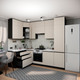 Миниатюра изображения товара Кухонный гарнитур ВерсоМебель Эко Премиум 1.4x2.7 левая (кашемир/ст. мрамор лацио)