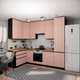 Миниатюра изображения товара Кухонный гарнитур ВерсоМебель Эко Премиум 1.4x2.7 левая (пудровый/ст. дуб вотан)