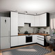 Миниатюра изображения товара Кухонный гарнитур ВерсоМебель Эко Премиум 1.4x2.7 правая (белый фасадный/ст. дуб вотан)