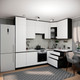 Миниатюра изображения товара Кухонный гарнитур ВерсоМебель Эко Премиум 1.4x2.7 правая (белый фасадный/ст. мрамор лацио)