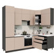 Миниатюра изображения товара Кухонный гарнитур ВерсоМебель Эко Премиум 1.4x2.7 правая (глиняный серый/ст. мрамор лацио)