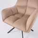 Миниатюра изображения товара Кресло мягкое AksHome Virginia Поворотное (велюр капучино HCJ-11/черный)