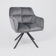 Миниатюра изображения товара Кресло мягкое AksHome Virginia Поворотное (велюр темно-серый HCJ-40/черный)