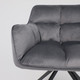 Миниатюра изображения товара Кресло мягкое AksHome Virginia Поворотное (велюр темно-серый HCJ-40/черный)