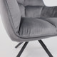 Миниатюра изображения товара Кресло мягкое AksHome Virginia Поворотное (велюр темно-серый HCJ-40/черный)