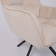 Миниатюра изображения товара Кресло мягкое AksHome Virginia Поворотное (велюр кремовый HCJ-3/черный)