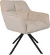 Миниатюра изображения товара Кресло мягкое AksHome Virginia Поворотное (велюр кремовый HCJ-3/черный)