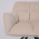Миниатюра изображения товара Кресло мягкое AksHome Virginia Поворотное (велюр кремовый HCJ-3/черный)