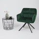 Миниатюра изображения товара Кресло мягкое AksHome Virginia Поворотное (велюр темно-зеленый HCJ-19/черный)