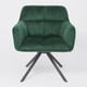 Миниатюра изображения товара Кресло мягкое AksHome Virginia Поворотное (велюр темно-зеленый HCJ-19/черный)