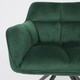 Миниатюра изображения товара Кресло мягкое AksHome Virginia Поворотное (велюр темно-зеленый HCJ-19/черный)