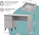 Миниатюра изображения товара Письменный стол Anrex Boxwell Berg 1D1S (серый)