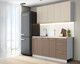Миниатюра изображения товара Кухонный гарнитур Артём-Мебель Оля СН-114 без стекла МДФ 1.6/3м (веллюто латте/веллюто мокко)