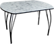 Миниатюра изображения товара Обеденный стол СВД Юнио 100х60 / 006Э.П15.МО (мрамор каррара)