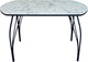 Миниатюра изображения товара Обеденный стол СВД Юнио 110х70 / 007Э.П15.МО (мрамор каррара)