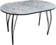 Миниатюра изображения товара Обеденный стол СВД Юнио 110х70 / 007О.П15.МО (мрамор каррара)