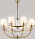 Миниатюра изображения товара Люстра Ambrella LH71253/8 BS/WH (латунь/белый)