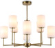 Миниатюра изображения товара Люстра Ambrella LH56217/8 BS/FR (латунь/белый матовый)