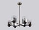 Миниатюра изображения товара Люстра Ambrella LH57041/6 BK/DBS/SM (черный/темная латунь/дымчатый)