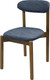 Миниатюра изображения товара Стул Мирабелла Чикаго Замша (синий, темное дерево)