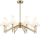 Миниатюра изображения товара Люстра Ambrella LH57135/8 BS/FR (латунь/белый матовый)