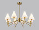 Миниатюра изображения товара Люстра Ambrella LH57135/8 BS/FR (латунь/белый матовый)
