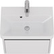 Миниатюра изображения товара Тумба под умывальник Dreja Luxury 55см Подвесная 1 ящик / 99.2009 (белый матовый)