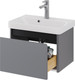 Миниатюра изображения товара Тумба под умывальник Dreja Luxury 55см Подвесная 1 ящик / 99.2011 (серый базальт)