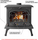 Миниатюра изображения товара Печь-камин Везувий HR-15 Антрацит