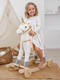Миниатюра изображения товара Качалка-каталка Amarobaby Unicorn Единорог / AMARO-28UNI-BeZo (белый/золотистый)