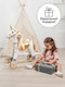 Миниатюра изображения товара Качалка-каталка Amarobaby Unicorn Единорог / AMARO-28UNI-BeZo (белый/золотистый)