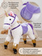 Миниатюра изображения товара Каталка детская Amarobaby Funny Horse Лошадка / AMARO-28FH-BeFi (белый/фиолетовый)