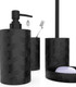 Миниатюра изображения товара Набор аксессуаров для ванной FORA Delicate Black (3 предмета)