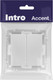 Миниатюра изображения товара Выключатель INTRO Accent 6-107-03 / Б0063560 (алюминий)