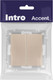 Миниатюра изображения товара Выключатель INTRO Accent 6-107-04 / Б0063562 (шампань)