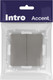 Миниатюра изображения товара Выключатель INTRO Accent 6-107-09 / Б0063572 (титан)