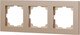 Миниатюра изображения товара Рамка для выключателей и розеток INTRO Accent 6-503-04 / Б0063785 (шампань)