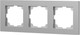 Миниатюра изображения товара Рамка для выключателей и розеток INTRO Accent 6-503-03 / Б0063782 (алюминий)