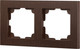 Миниатюра изображения товара Рамка для выключателей и розеток INTRO Accent 6-502-10 / Б0063754 (венге)