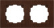Миниатюра изображения товара Рамка для выключателей и розеток INTRO Accent 6-502-10 / Б0063754 (венге)