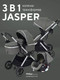 Миниатюра изображения товара Детская универсальная коляска MOWbaby Jasper 3 в 1 / MB022 (Silver Green)
