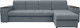 Миниатюра изображения товара Диван угловой Сириус Лидер-13 с оттоманкой НПБ 330x165 (Eva 32 велюр серый)
