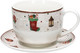 Миниатюра изображения товара Чашка с блюдцем Andrea Fontebasso New Milk&Coffee Christmas Time Рождественск. носок / NL6856FM250