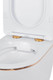 Миниатюра изображения товара Унитаз подвесной Roxen Antares 530110-01G Rimless Soft Close NC (золотой)