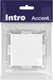 Миниатюра изображения товара Выключатель INTRO Accent 6-108-01М / Б0063580 (белый матовый)