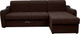 Миниатюра изображения товара Диван угловой Сириус Лидер-3 с оттоманкой ППУ 260x165 (Eva 04 велюр темно-коричневый)
