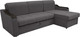 Миниатюра изображения товара Диван угловой Сириус Лидер-3 с оттоманкой ППУ 260x165 (Eva 07 велюр темно-серый)